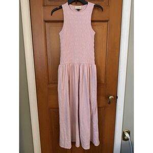 Women's Universal Thread Pink Midi Sleeveless Smocked Dress Size Medium NWT